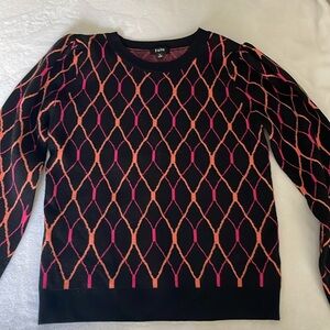 Fate black sweater with pink and orange graphic design